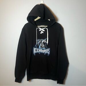 Dayton Icebounds Hockey Lace-up Hoodie Adult M Black Pullover Sweatshirt